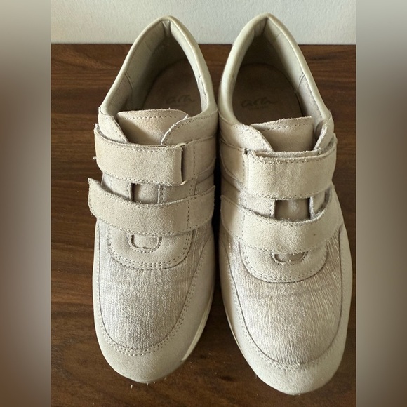 Ara Luftpolster Gray Suede Hook And Loop Low Top Womens Sneakers  Sz 5.5 Comfort - Picture 4 of 7
